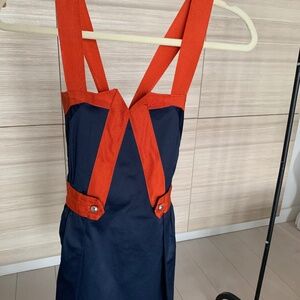 Owa Yurika Orange and Blue Dress Kids Girls 8 NEW with tags